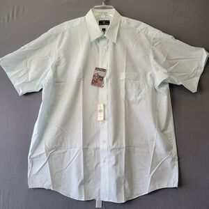 Jeremy Slade Mint Green Shirt Pocket Short Sleeves Button Up NEW $27 Men 18 Big